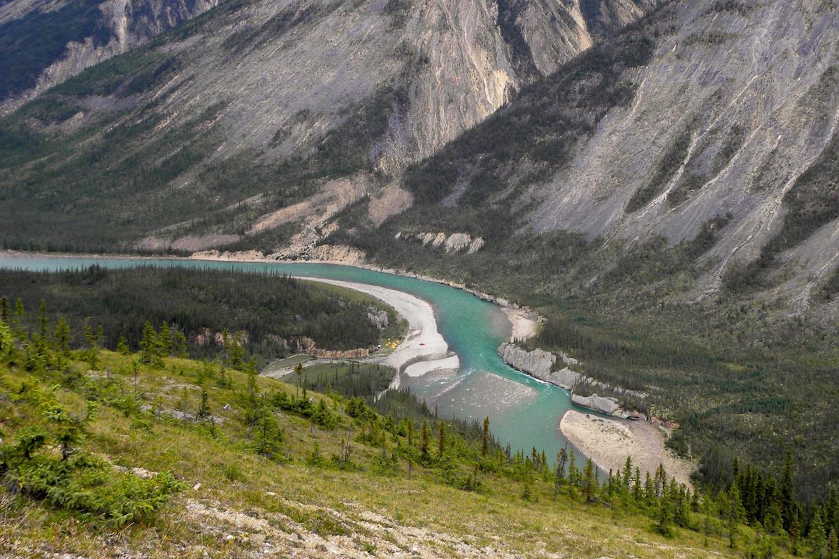 Banner 7 of 10: The turquoise waters of the Keele River, NWT.